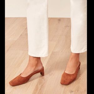 BY FAR Suede Maria Mules